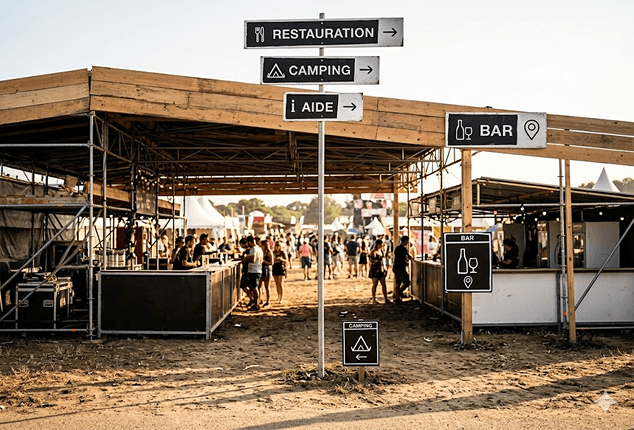 Signalétique pour le public en festival